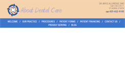 Desktop Screenshot of aboutdentalcare.com